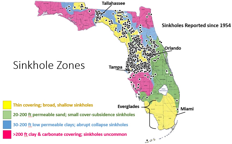 Maps Of Sinkholes In Florida - United States Map